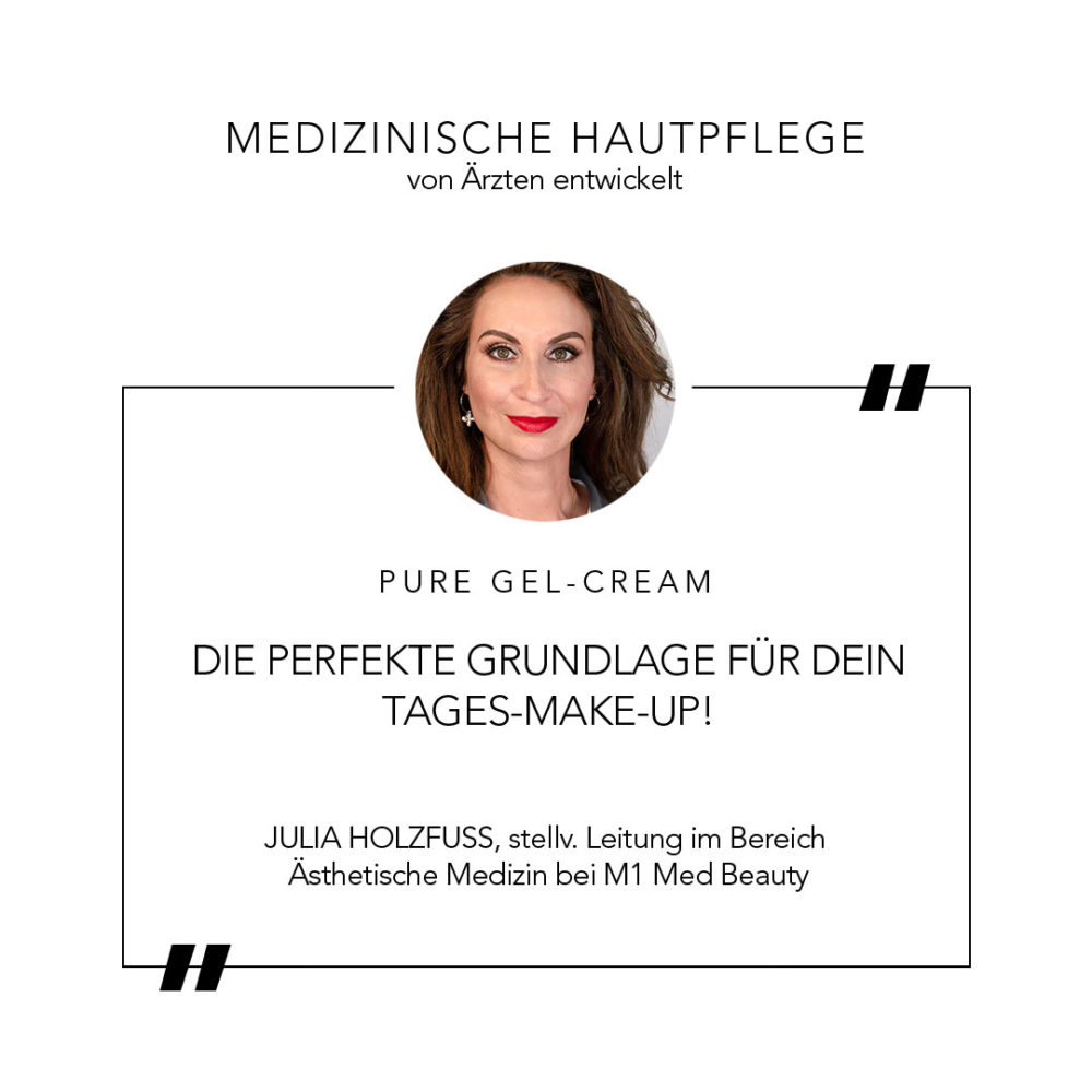Zitat Julia Holzfuß zur M1 Select Pure Gel Cream